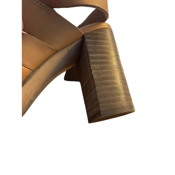 Madewell leather woven high heel block sandal size 7.5. - Picture 4 of 5